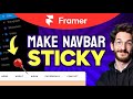 How to MAKE NAVBAR STICKY in Framer (Step by Step)
