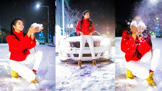 🤩 නත්තල්දා රෑ හිම වැස්ස ❄️ #Snow #Shorts video -  Christmas Nigth 🤩