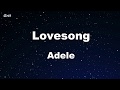 Lovesong - Adele Karaoke 【No Guide Melody】 Instrumental