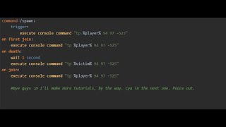 Minecraft Skript Tutorial #1 - Simple Spawn