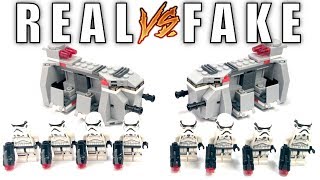 REAL VS FAKE LEGO 75078 Imperial Troop Transport Battle Pack!