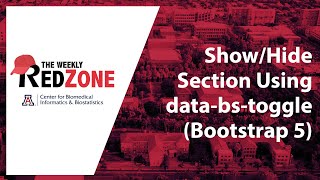 REDZone - Show/Hide Section Using data-bs-toggle (Bootstrap 5)