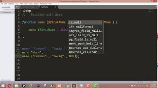 PHP Tutorials for Beginners 37 - Functions with multiple arguments in PHP