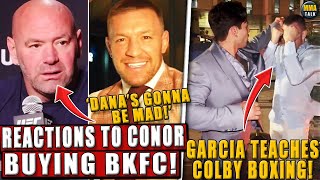 MMA Community REACT to Conor McGregor BUYING BKFC! Ryan Garcia TEACHES Covington boxing! Perry-Alves