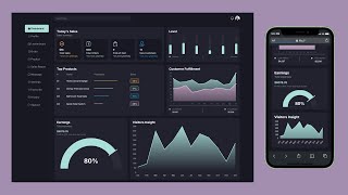 Responsive Admin dashboard Using HTML, CSS, and JavaScript | Dark Mode