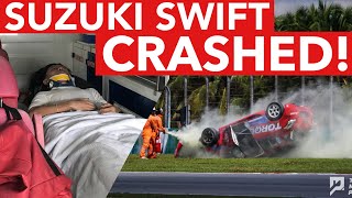 SUZUKI SWIFT ZC32S CRASH IN SEPANG (NEWLY BUILT RACE CAR)