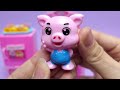 3 minutes satisfying with unboxing cute pink bingo piggy mini kitchen playset asmr review toys