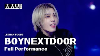 [4K] 241130 BOYNEXTDOOR - 부모님관람불가(Dangerous) + Earth, Wind & Fire (MMA ver) I LEEHAN FOCUS