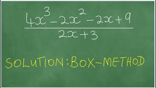 Polynomial Division. Box Method. Area-Model. Generic Rectangle Method.