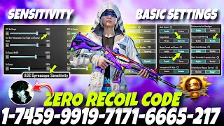 2025 Zero Recoil Best Sensitivity Settings 3.6 UPDATE 🔴 bgmi sensitivity code | basic settings bgmi