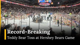 Hershey Bears Teddy Bear Toss: Record-Breaking Event \u0026 5-1 Victory! | Today News