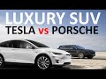 Tesla Model X vs Porsche Cayenne Plug-in Hybrid (LUXURY SUVs)