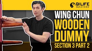 Wing Chun Wooden Dummy Techniques Mook Jong Training   Section 3 Part 2