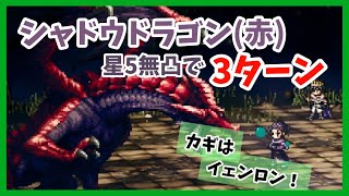 シャドウドラゴン(赤)　3ターン　支援者、星5の凸＆凸アクセ無し