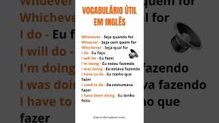 VOCABULÁRIO ÚTIL EM INGLÊS