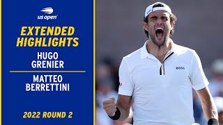 Hugo Grenier vs. Matteo Berrettini Extended Highlights | 2022 US Open Round 2
