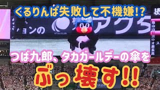 【ホークス】つば九郎がタカガールデーの傘ぶっ壊した!! 2022.06.12