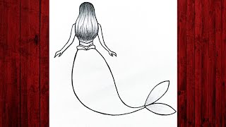 Easy Mermaid drawing 💚 Jalpari drawing 💚 easy girl drawing