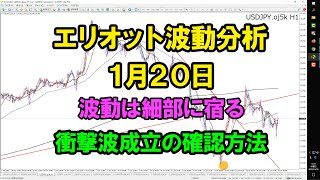 波動は細部に宿る、衝撃波成立の確認方法｜エリオット波動分析 2022年1月20日