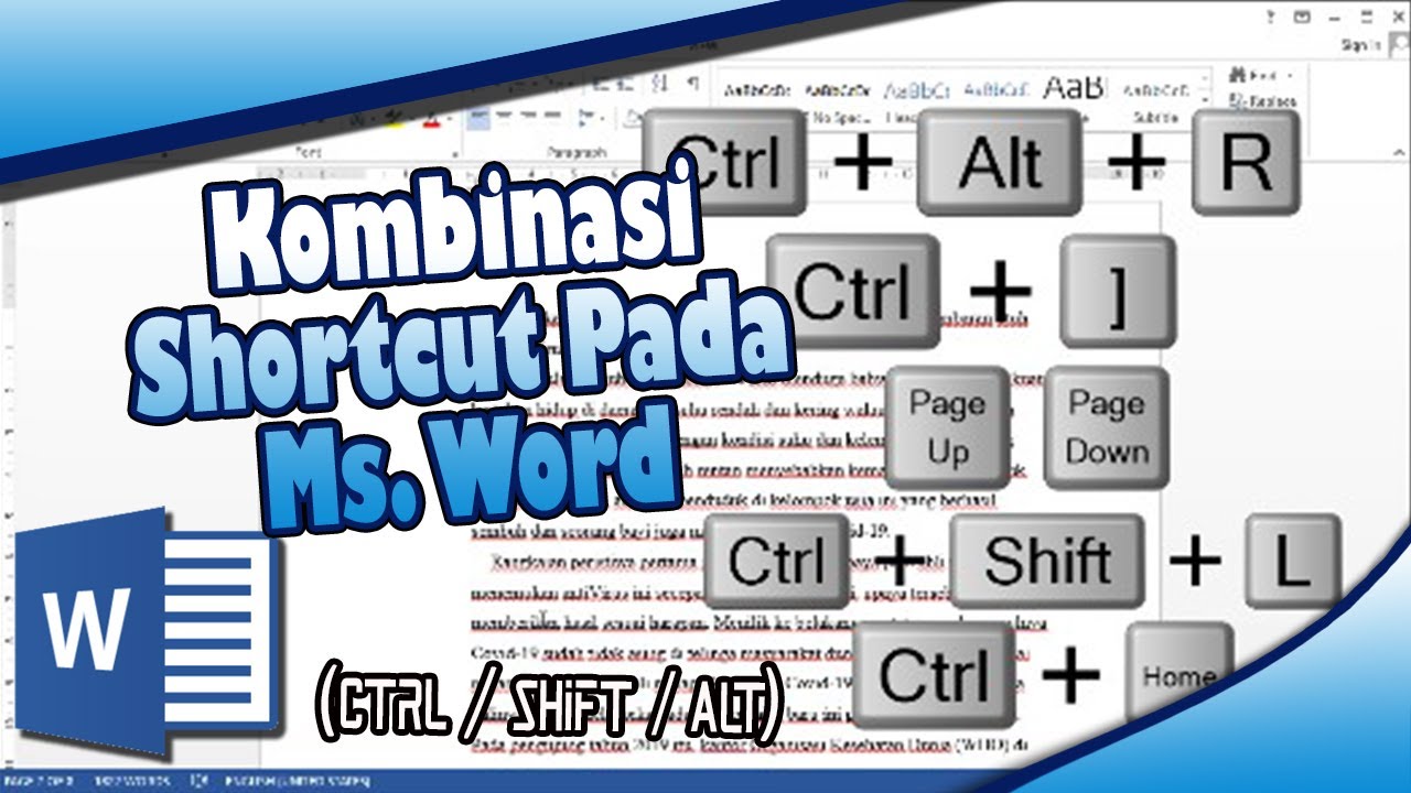 Kombinasi Shortcut Pada Ms. Word #2 - YouTube