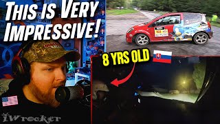 NASCAR Fan Reacts to 8 YEAR OLD Rallye Driver!! - Onboard Rallye Kroměříž