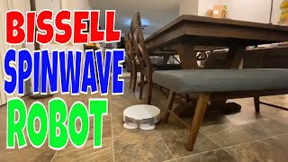 Bissell Spinwave Robot Vacuum \u0026 Mop - KITCHEN FLOOR \u0026 CHAIR MOPPING TEST - STICKY MESS