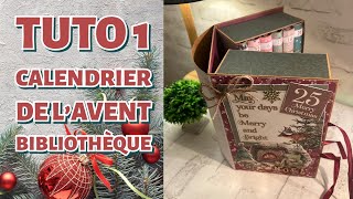 SCRAPBOOKING, tuto 1 du calendrier de l’avent bibliothèque, 100% Action ou presque ♥️♥️♥️