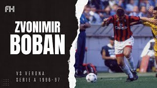 Zvonimir Boban ● Skills ● AC Milan 4-1 Verona ● Serie A 1996-97