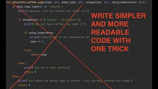 Write simpler and more readable python code using one trick: if inversion