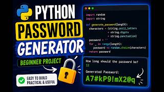 Python Beginner Project Password Generator