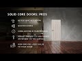 Solid Core Doors Vs Hollow Core Doors JELD-WEN (30 Seconds)