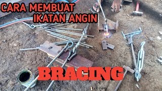 TUTORIAL CARA MEMBUAT IKATAN ANGIN  BRACING KONSTRUKSI BAJA