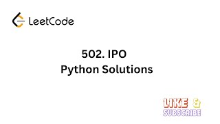 502. IPO python leetcode solutions