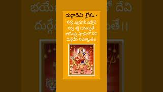 దుర్గాదేవి శ్లోకం:- 🌺🌷🙏 #shakti #durgadevi #devotional #bhakti #sanatandharma