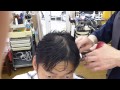 理容師カット技術　レザーカット　barber cutting technology　razor cut