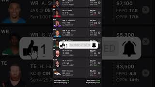 MIKE WHITE NFL DFS WEEK 13 DRAFTKINGS FANTASY FOOTBALL LINEUP #shorts