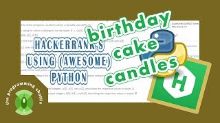 hackerrank's Birthday Cake Candles explanations using python