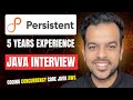 Persistent Systems Java Interview | What They Ask at 5 Years Experience
