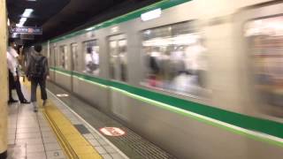 東京メトロ16000系16107編成「代々木上原行き」大手町駅到着（警笛あり）