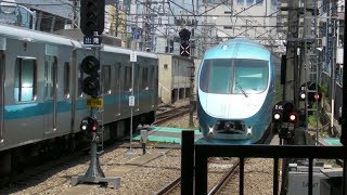 小田急電鉄60000形（ロマンスカーMSE）10両　町田駅に到着