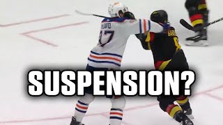 Should Connor McDavid Be Suspended for Cross Check to Garland?