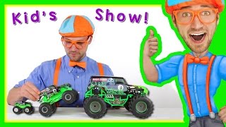 Learn Colors with Monster Trucks for Children with Blippi