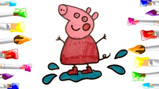 Свинка пеппа простой рисунок для деток. Рисунок свинка пеппа для малышей рисуем просто