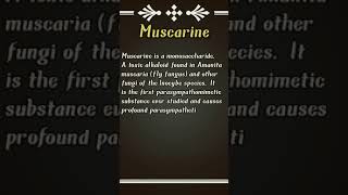 Muscarine|Part-1|Cholinomimetic drugs|Cholinomimetic alkaloids|Medicinal chemistry|#Shorts #shorts