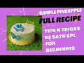 Pineapple cake recipe| how to use brush for cake finishing|cake|Batter n bake#cake #cakedecorating