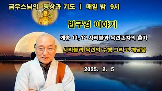 [금우스님 라이브 #1448]  지혜제일 사리불존자와 신통제일 목련존자의 출가이야기(6) - 비구가 된  목련의 수행 그리고 깨달음 / 2025.2.5