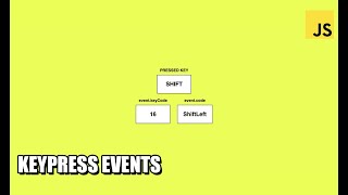 Keypress Events JavaScript Tutorial | How to make KeyDown Event?