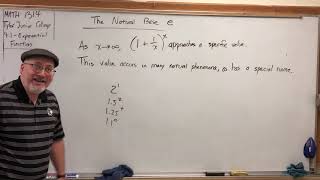4.1.7 Exponential Functions – The Natural Base e