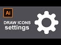 How to make Settings Icon in Adobe Illustrator for beginners