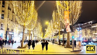 Paris, France🇫🇷 - Paris Christmas Lights 2023 | Christmas Walk 4K | Paris 4K | A Walk In Paris Part1